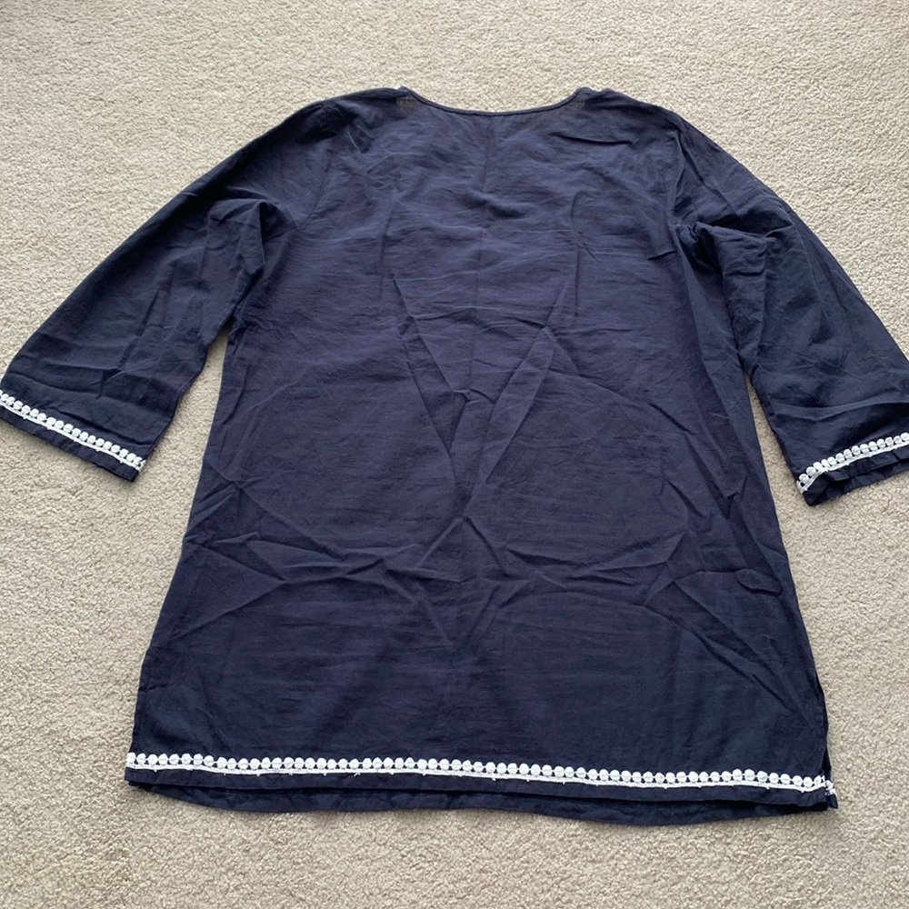 Jade Melody Tam swim cover up in navy blue size large - Picture 3 of 13